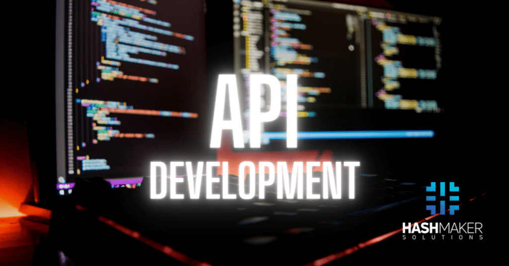 A computer screen displaying an API development environment with code, API endpoints, and documentation open on the screen.